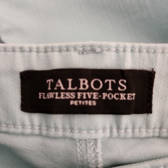 Talbots Slim Ankle Flawless Five-Pocket Aqua 12p Jeans - Picture 4 of 10